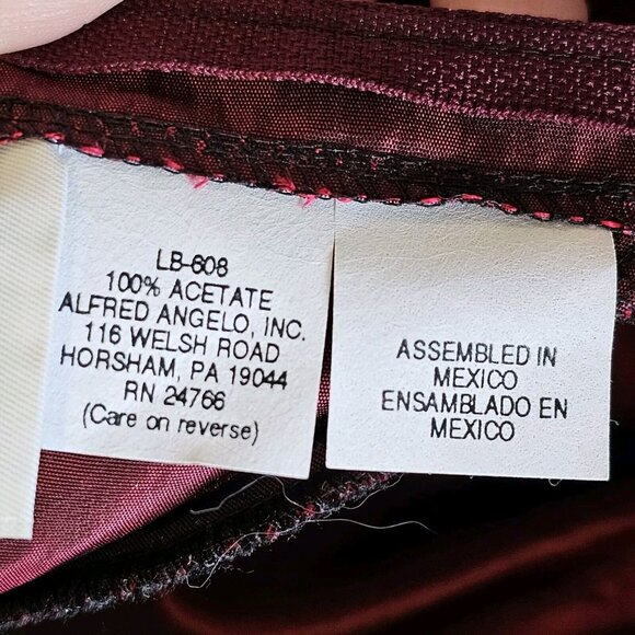 Vintage 90s Womens Size 4‎ Burgundy Irridescent Prom Formal Gown Dress Regency - Picture 11 of 13